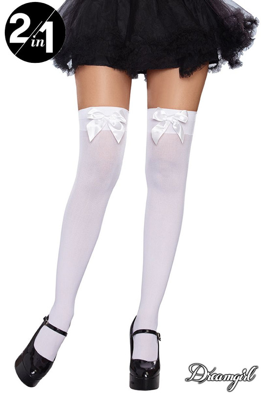 2 x Bow Top Stockings - Dreamgirl