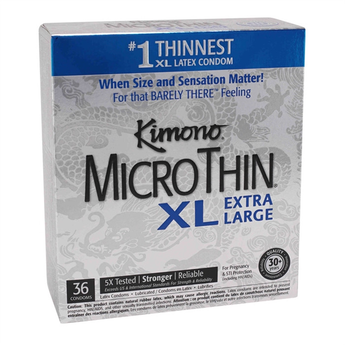 KIMONO MICROTHIN XL EXTRA LARGE BOX 36 UNITS
